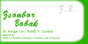 zsombor bobak business card